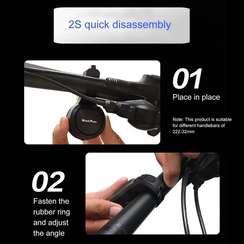 Motorcycle Horn Rechargeable Electric Bell Alarm Handlebar Speaker Doorbell Anti-theft Bike Accessories