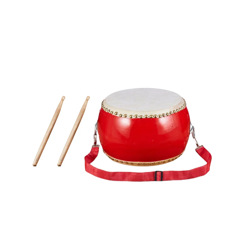 

Перкуссионный инструмент из воловьей кожи, детский барабан, игрушка, реквизит для выступлений с палочками и ремнями (15 см)