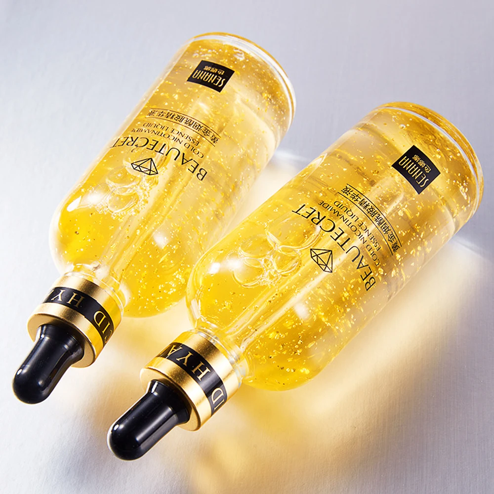 24K Gold Face Serum Korean Skin Care Product Anti Age Hyaluronic Acid Essence Moisturizing Skincare Facial Serum Wholesale images - 6