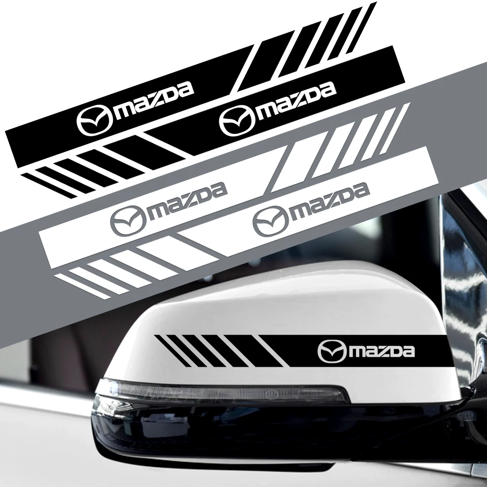 Enhanced Car Rearview Mirror Vinyl Film Decal Badge