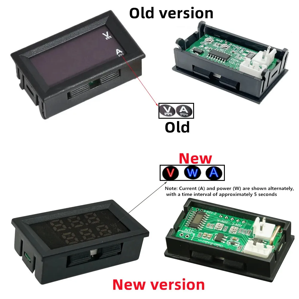 고품질 DC 100V 10A 전압계 전류계 파란색 + 빨간색 LED 앰프 듀얼 디지털 전압계 게이지
