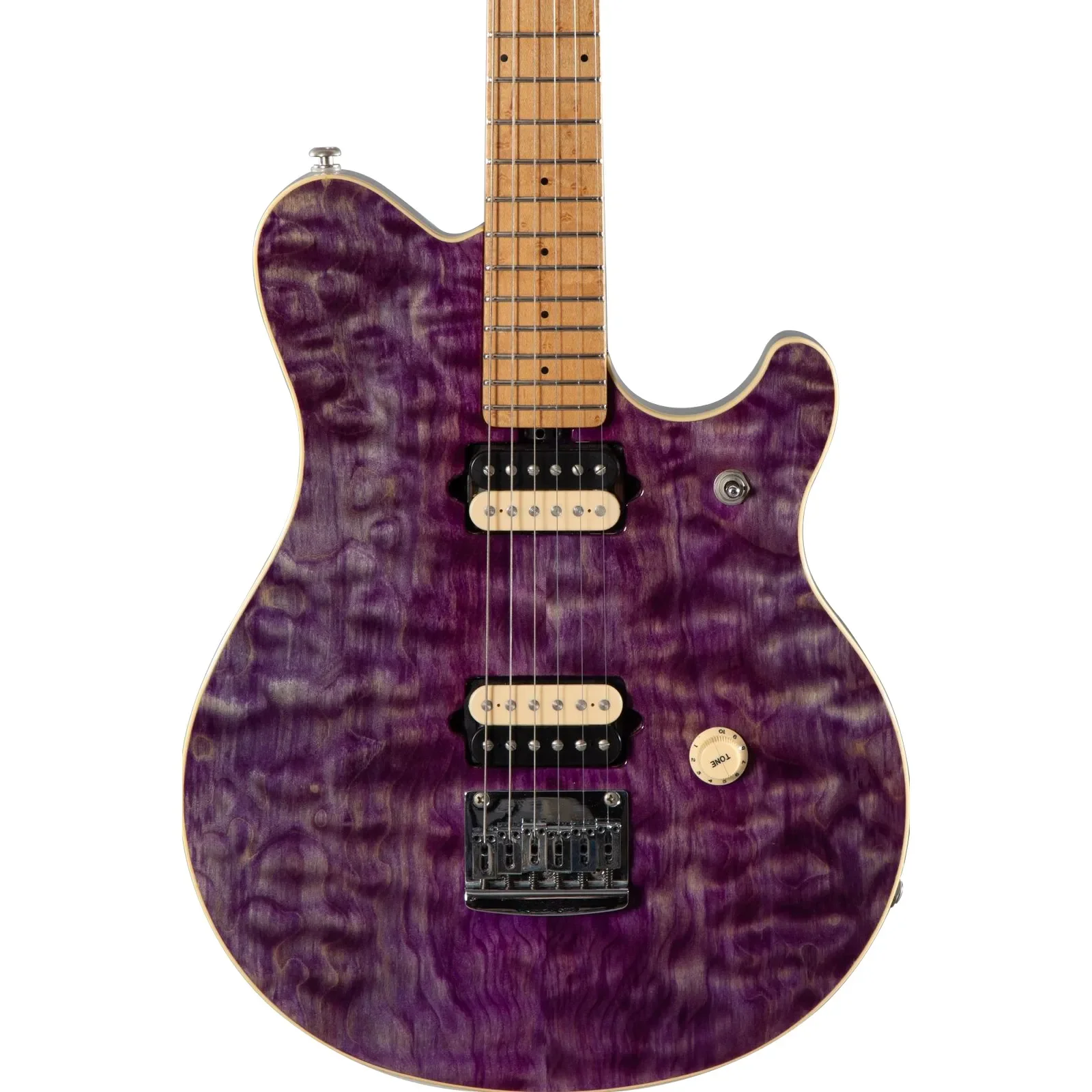 

1993 г., Ernie Ball Music Man, полупрозрачная фиолетовая гитара в стиле металлик, электрогитара
