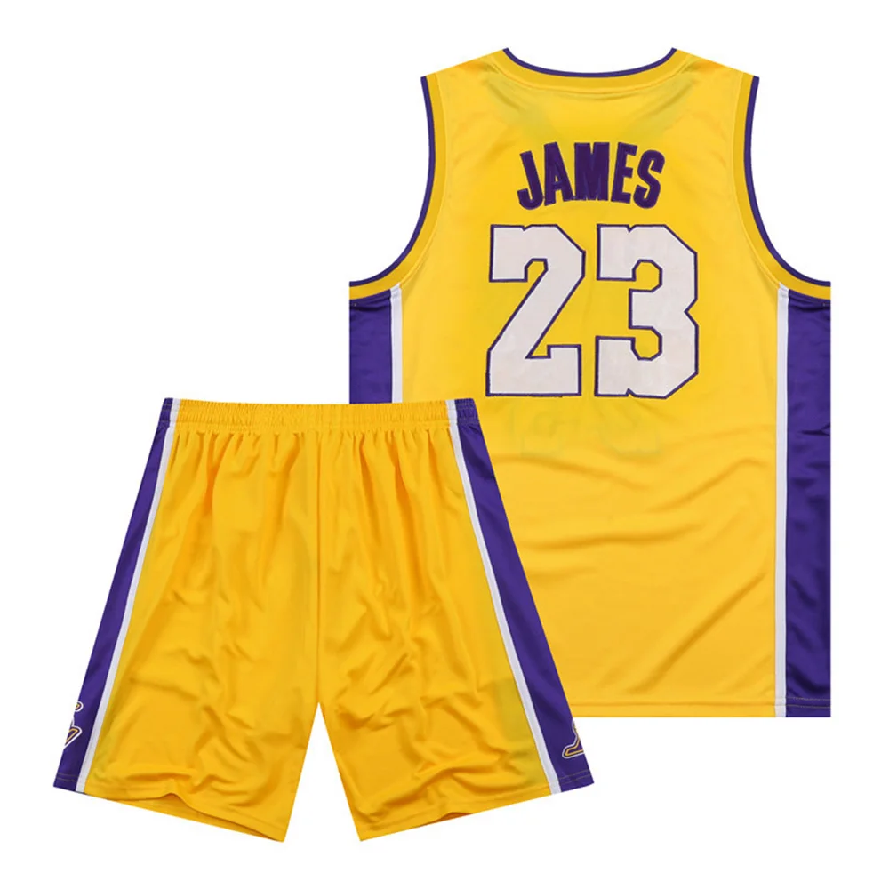 Lakers LeBron James No. 23 Basketball Suit 2-piece Set