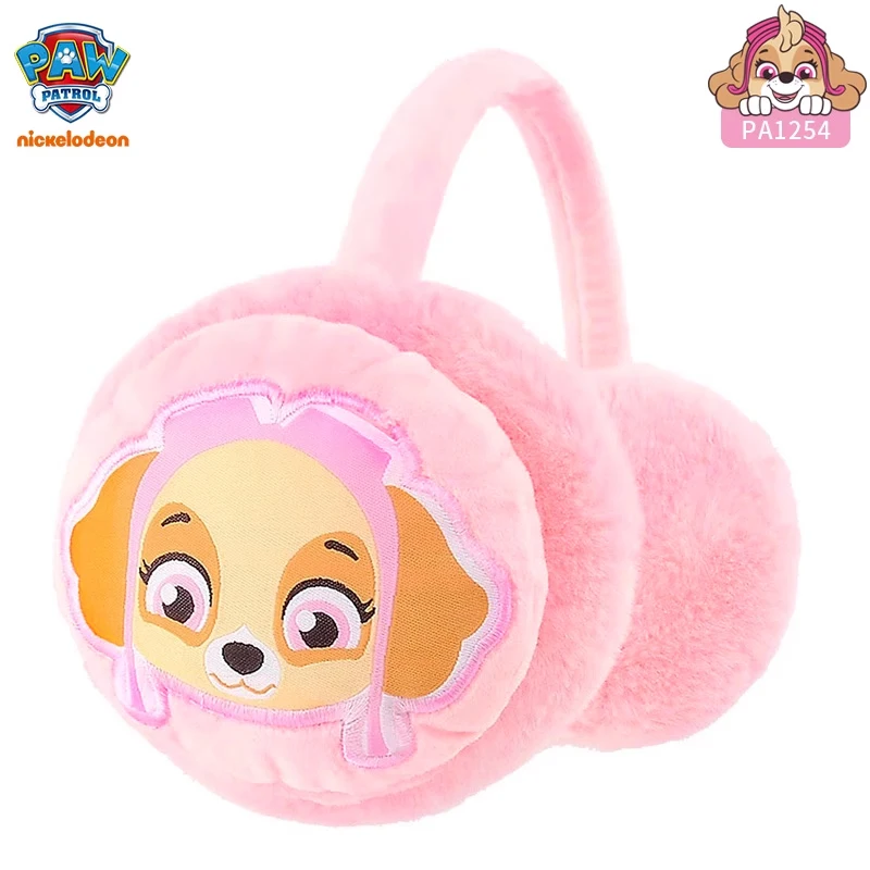100% Genuine Paw Patrol Skye Chase Winter Earmuff Gloves Plush Ear Warmth Stuffed Mittens Boy Girl Kids Children Christmas gift 3