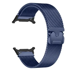 Magnetic Stainless Steel Milanese Watch Strap - Elegant No - Gap Design for Galaxy Watch 8 40mm (Dark blue black)