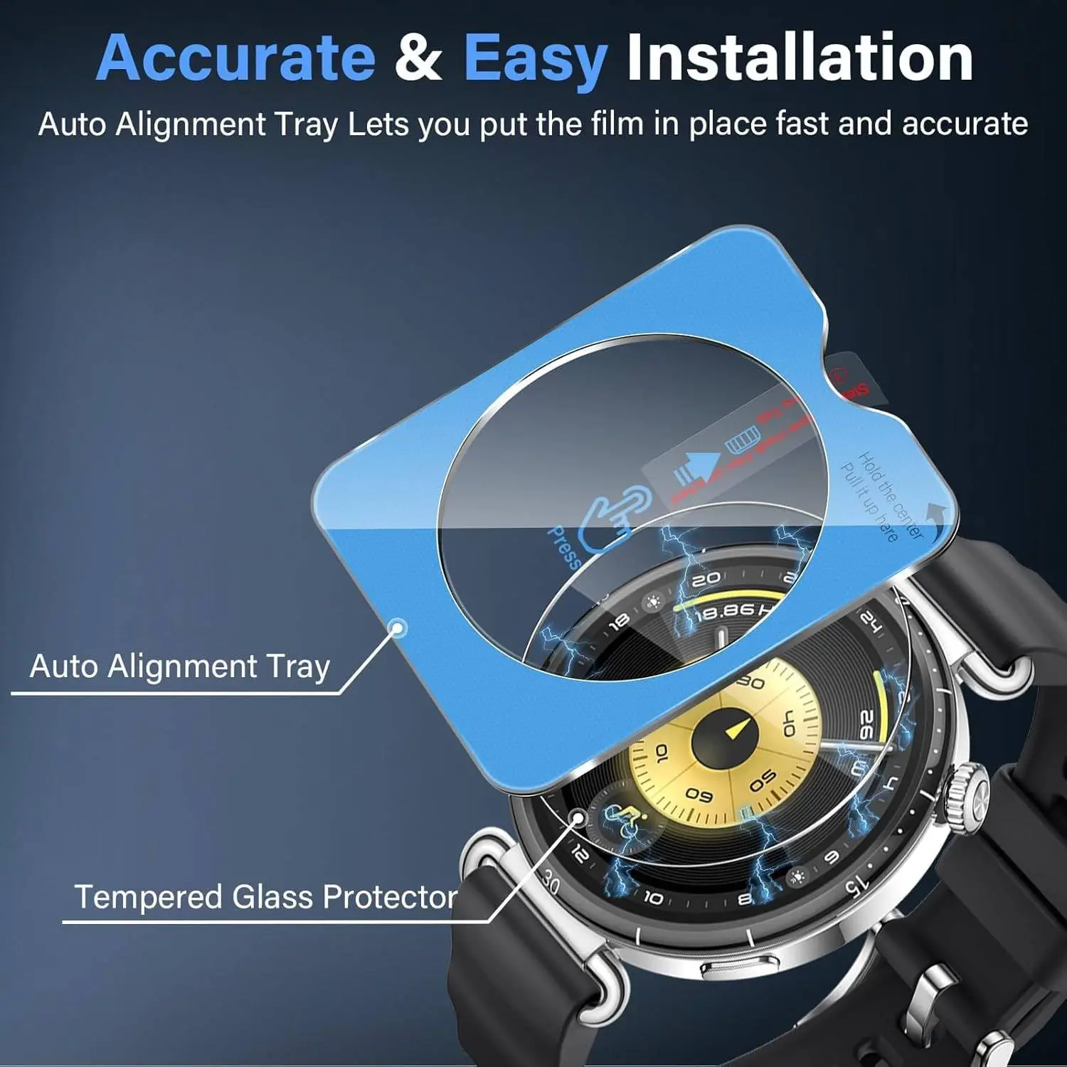 Tempered Glass Screen Protector with Auto-Alignment and Easy Installation Kit