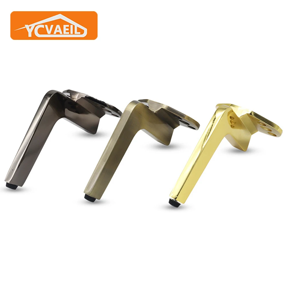 

4pcs Adjustable Furniture Legs Metal Aluminum Alloy Cabinet Feet Gun Black Gold Light Luxury Sofa Dresser Bed Coffee Table Legs