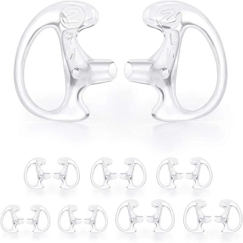 Radio Replacement Earpieces, Soft Silicone Earbud, Earplug for Walkie Talkie, Acoustic Earpiece Headset, 8 Pair