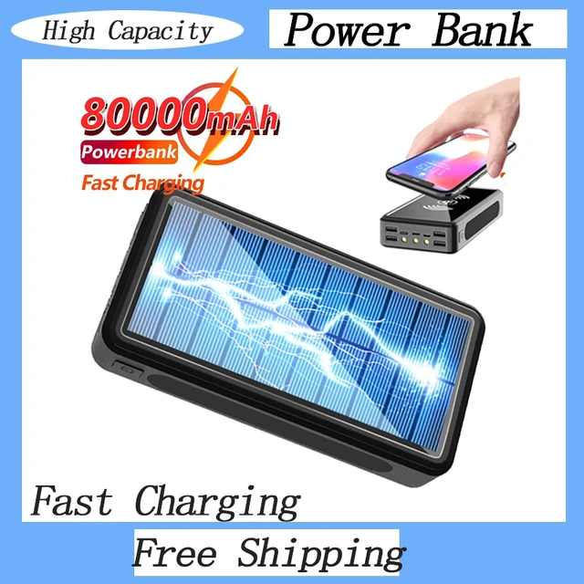 300000mAh Power Bank Fast Charger 4USB External Battery High Capacity for  Phone