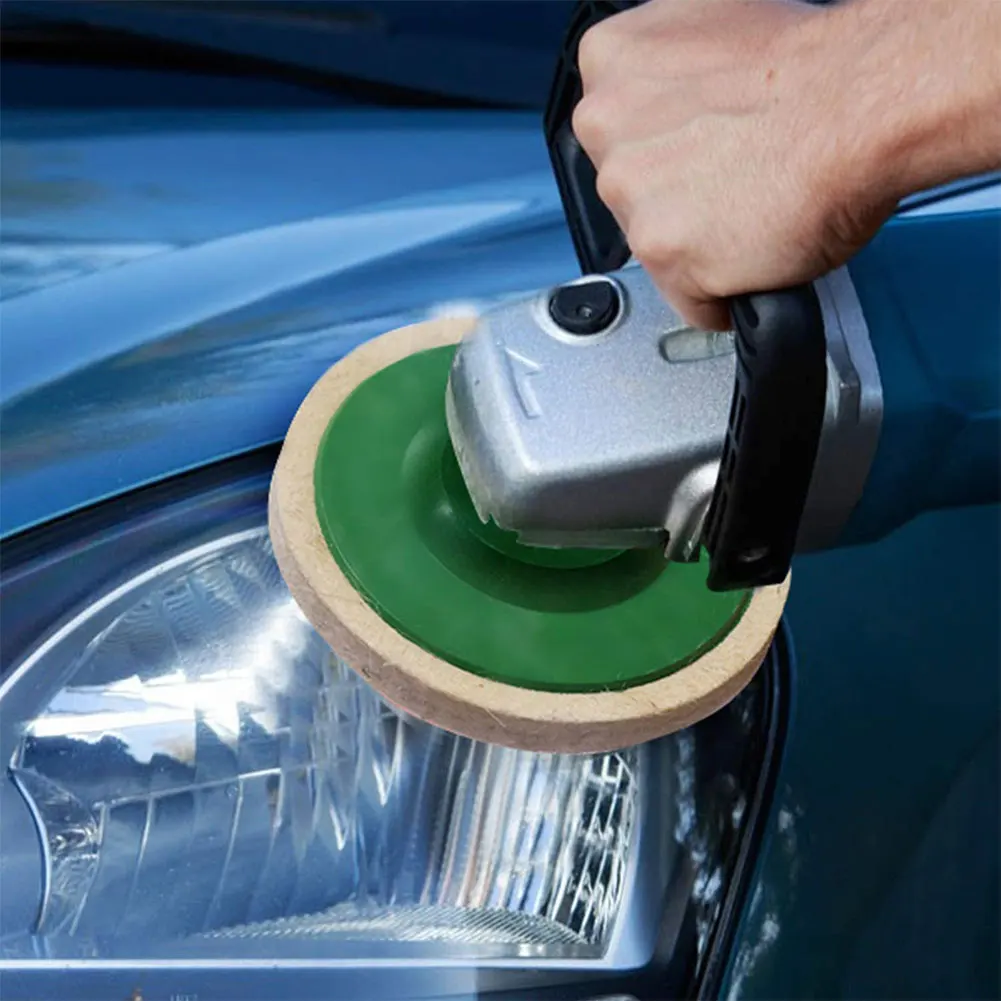 100mm Wool Polishing Wheel Buffing Pads Angle Grinder Wheel Felt Mirror Polishing Disc 5-50pcs For Metal Marble Glass Ceramics