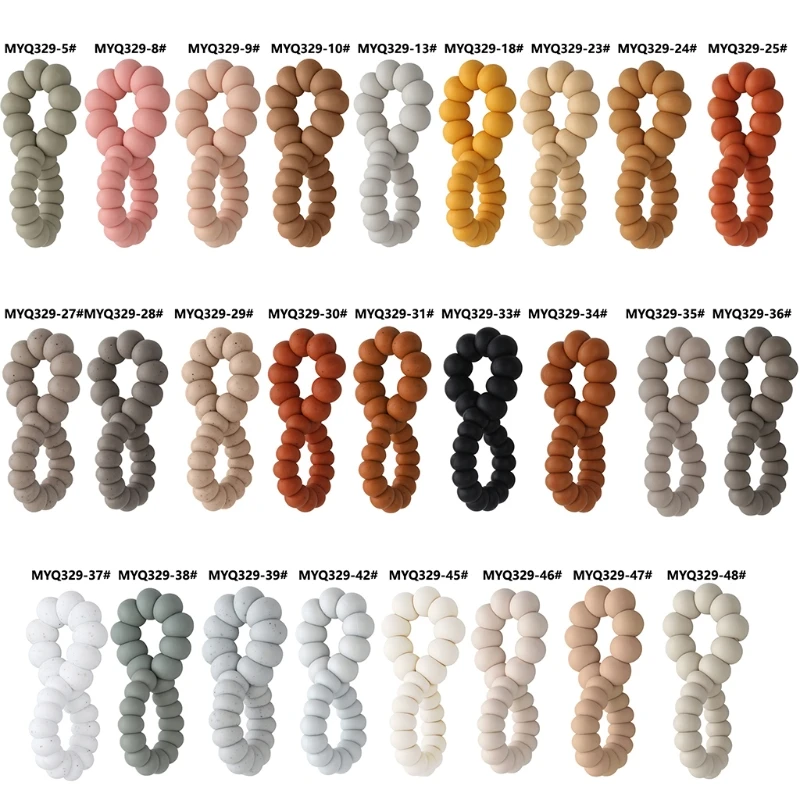 

8-Shaped Food Grade Silicone Beads Baby Teether Nursing Chewing Teething Toy Pacifier Chain Accessories Pendant BPA Free Molar