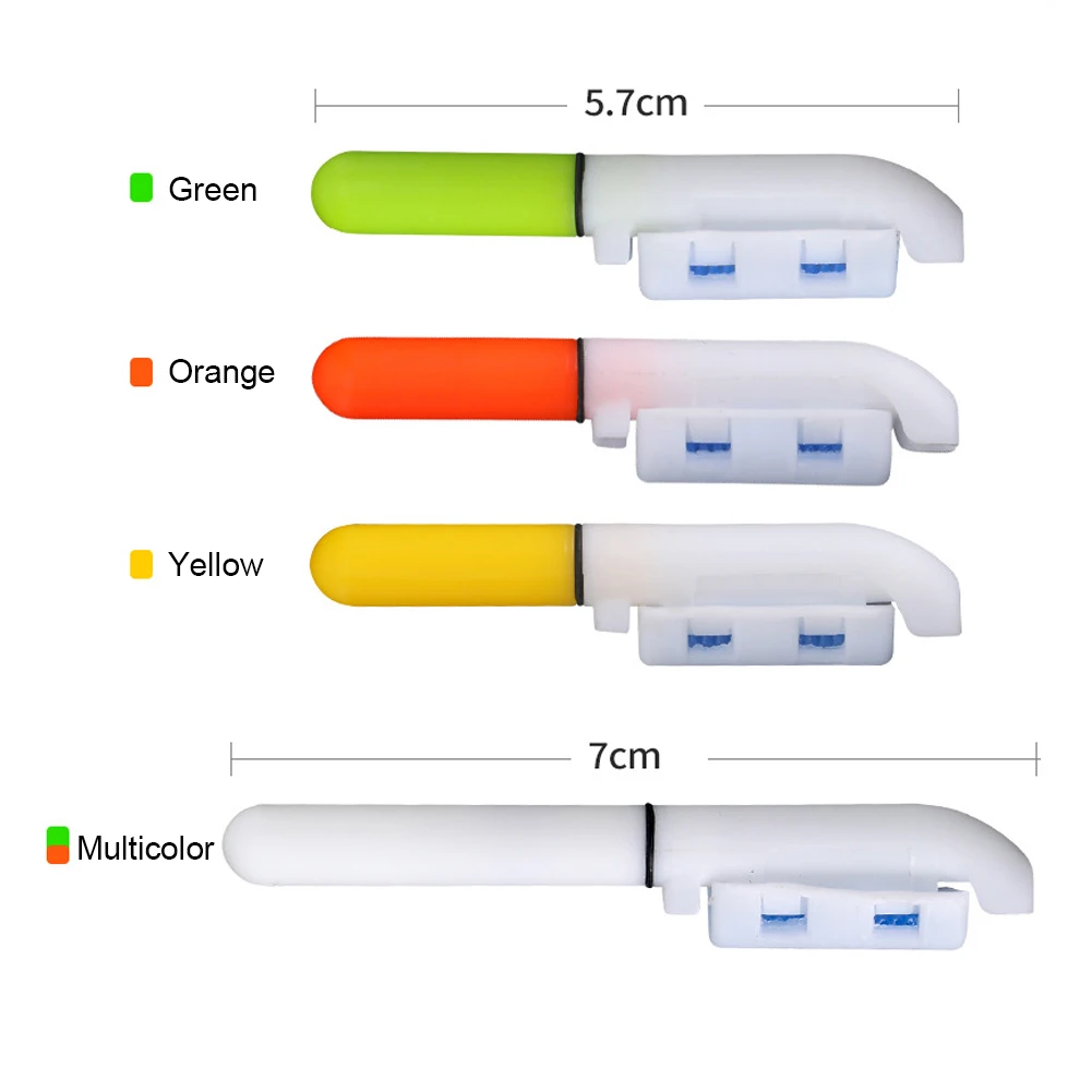 1 Set Fishing Rod Alarm Light Detachable LED Fishing Rod Light Stick Luminous with Bells Ring for Night Fishing Battery Included