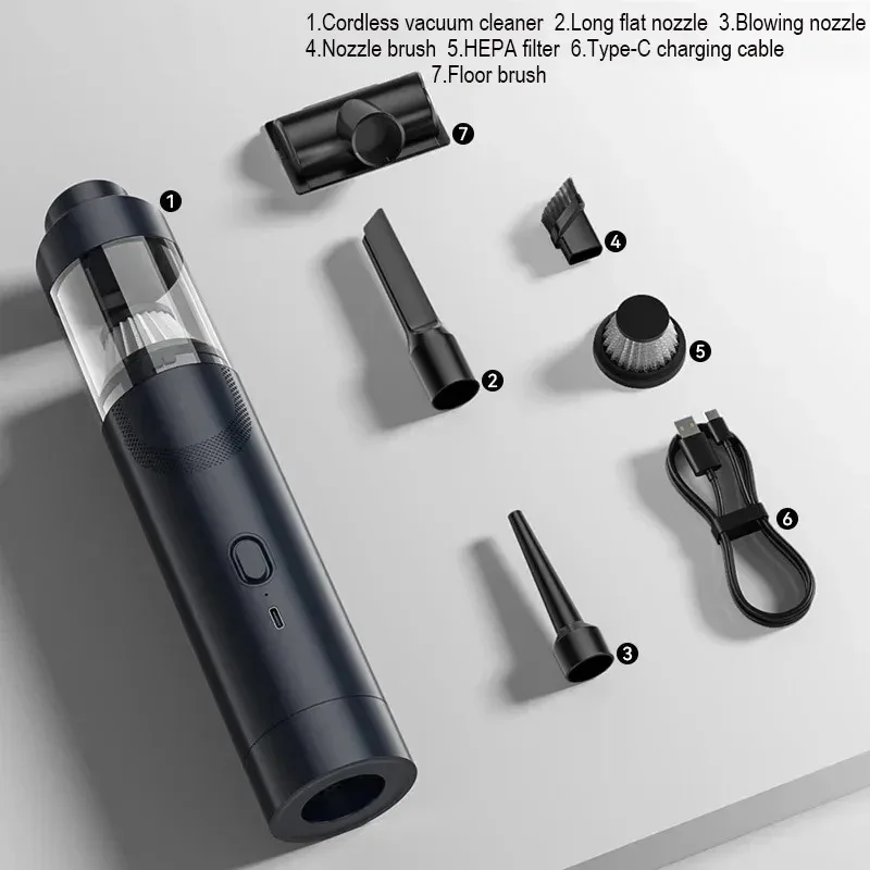 Car Vacuum Cleaner 13000PA Wireless Portable Cordless USB Charging Powerful Handheld Strong Suction Cleaner For Xiaomi Baseus