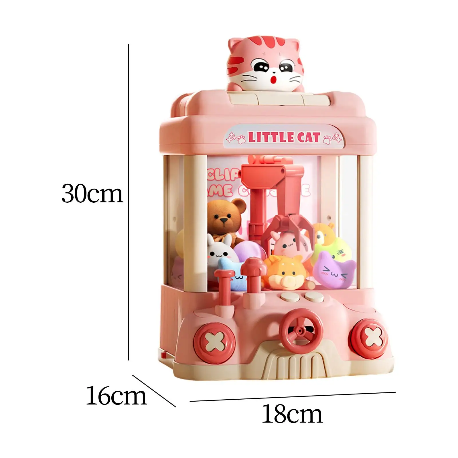 Claw Doll Vending Machine Light and Music Vending Toy Mini Arcade Machine for 6