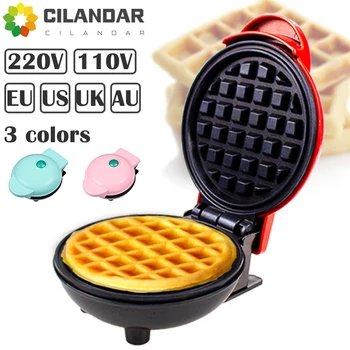 Mini Electric Waffle Maker 110V/220V Non-Stick Breakfast Machine for Home Kitchen Desserts and Fried Eggs 1