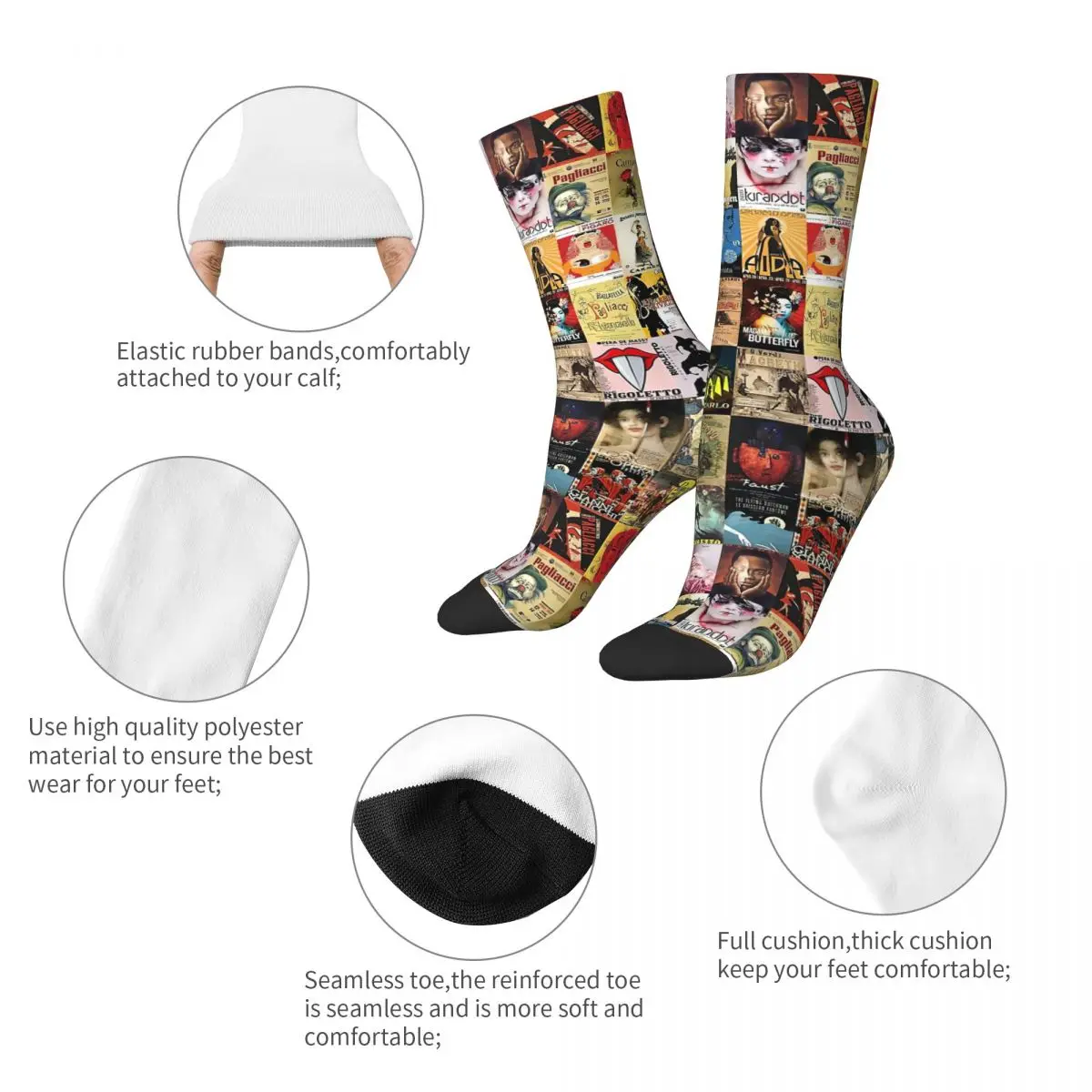Opera stockings Thickened thermal stockings Men's and women's stockings, For Unisex