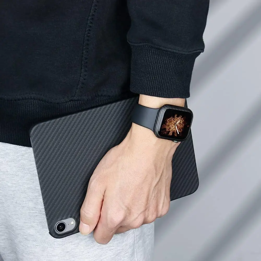 Carbon Fiber Bumper Protector for Smartwatch - Durable Cover & Accessories