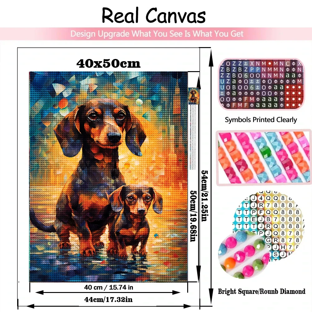 Cute Long Hair Dachshund Dog Diamond Painting Kits Full Drills Wiener Puppy  Animal Mosaic Cross Stitch Handcraft Home Decor - AliExpress