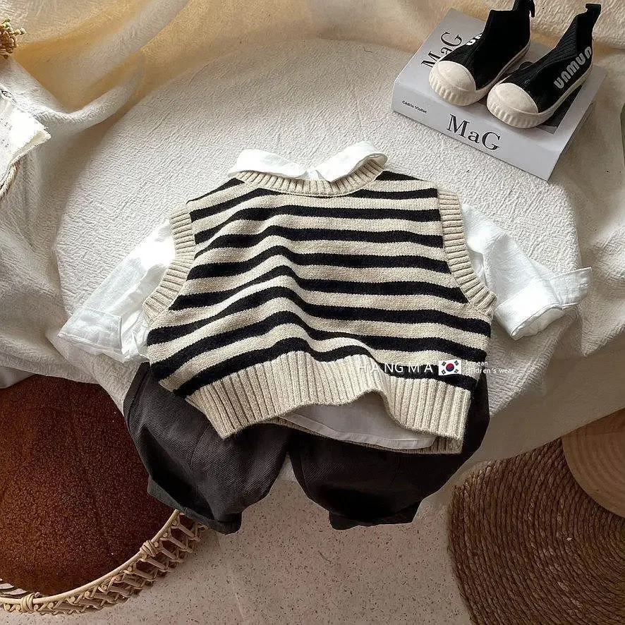 Children Clothing Sring Autumn Korean Style Cotton Boys and Girls Loose Fitting Wide Lapel Children Casual Simple Shirt