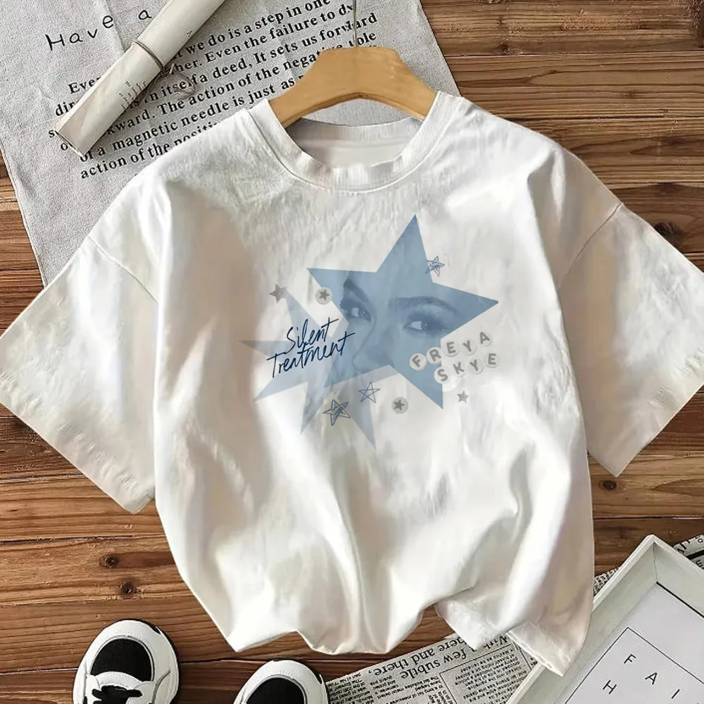 Freya Skye T-Shirt Teen Grunge Vintage Pastel Digital Graphic Hip-Hop T-Shirt 80er Grunge Atmungsaktiv Y2k Damen 2000er Jahre – Detail 6
