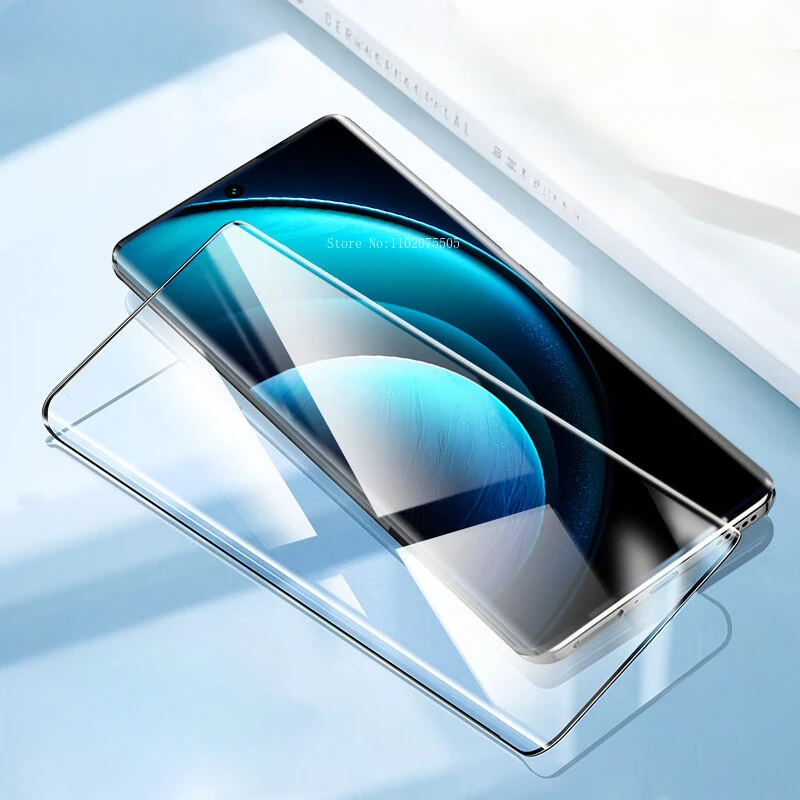 

3D Curved Tempered Glass For Vivo X100 Pro Screen Protector For VIVOX100 X100Pro Anti Blue Light Glass Full Cover