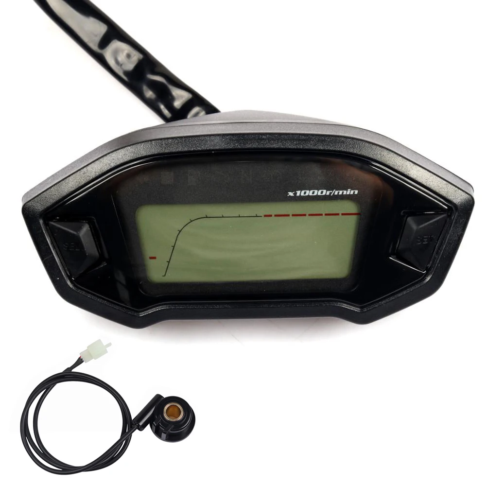 スピードメーター ゲージ タコメーター オートバイスピードメータータコメーターデジタル走行距離計ギア燃料インジケータホンダ MSX バイク改造パーツ  12V 電子計器 VAパネル スピードメーター オドメーターゲージ オートバイ用タコメーター オートバイデジタルスピード ... ゲージ オドメーター タコメーター グロム MSX 125 MSX125 オートバイゲージ デジタルインジケーター スピードメーター