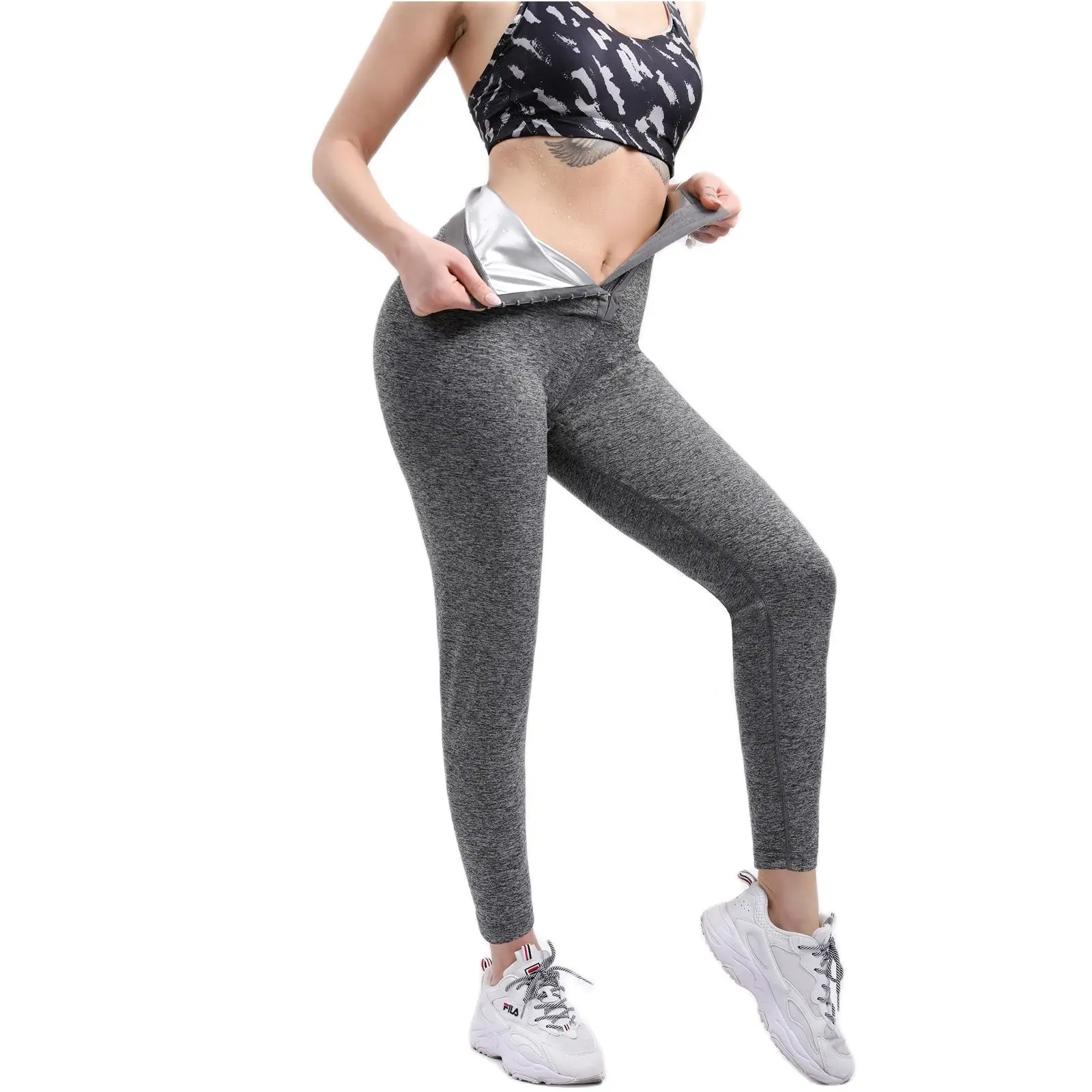 Body Shaper Sauna Slimming Pants Abdomen Reducer Hot Thermo Fat Burning  Sweat Capris Gym Fitness Workout Suit for Weight Loss