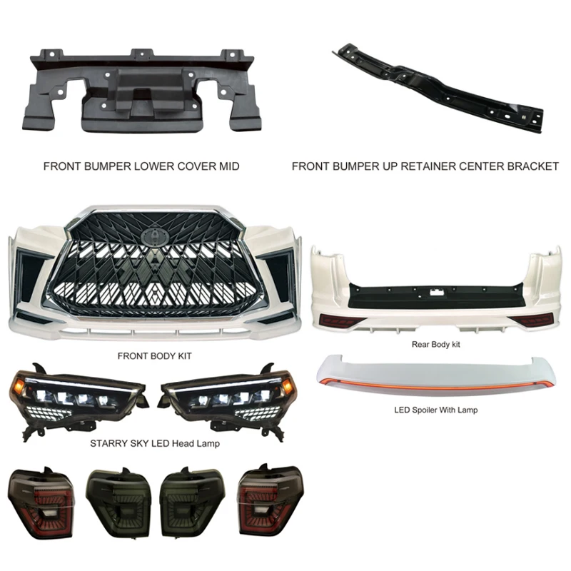 

2014-2020 lx style upgraded body kit for Toyota 4runner with LED headlights