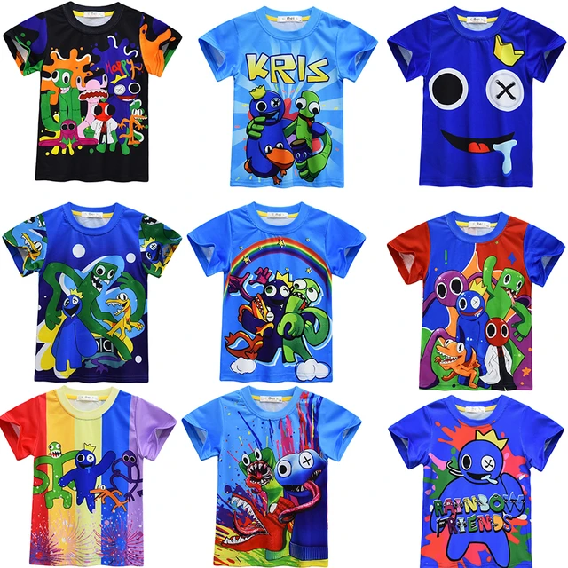 Robloxing Rainbow Friends Jogo crianças T-shirt trajes cosplay Criança Dos  Desenhos Animados de manga Curta top 3D Impressão Casual Roupas de Rua -  AliExpress