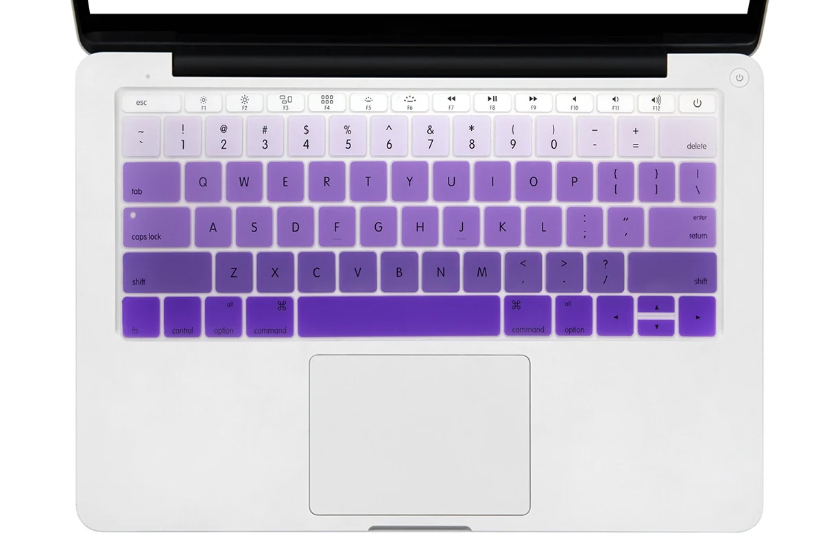 Cover Per Tastiera Viola Sfumato Per Macbook Pro 13 "A1708 A1988 No Touch Bar 2018 2017 2016 Per Macbook 12" A1534 2015 E A1931 2018