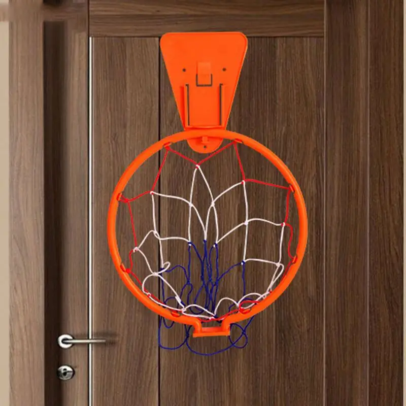 Wall Mounted Basketball Hoop With Basketball Mesh Bag No. 7 Silent Ball set Indoor Hangings Basketball Goal Hoop Net For Kids 5