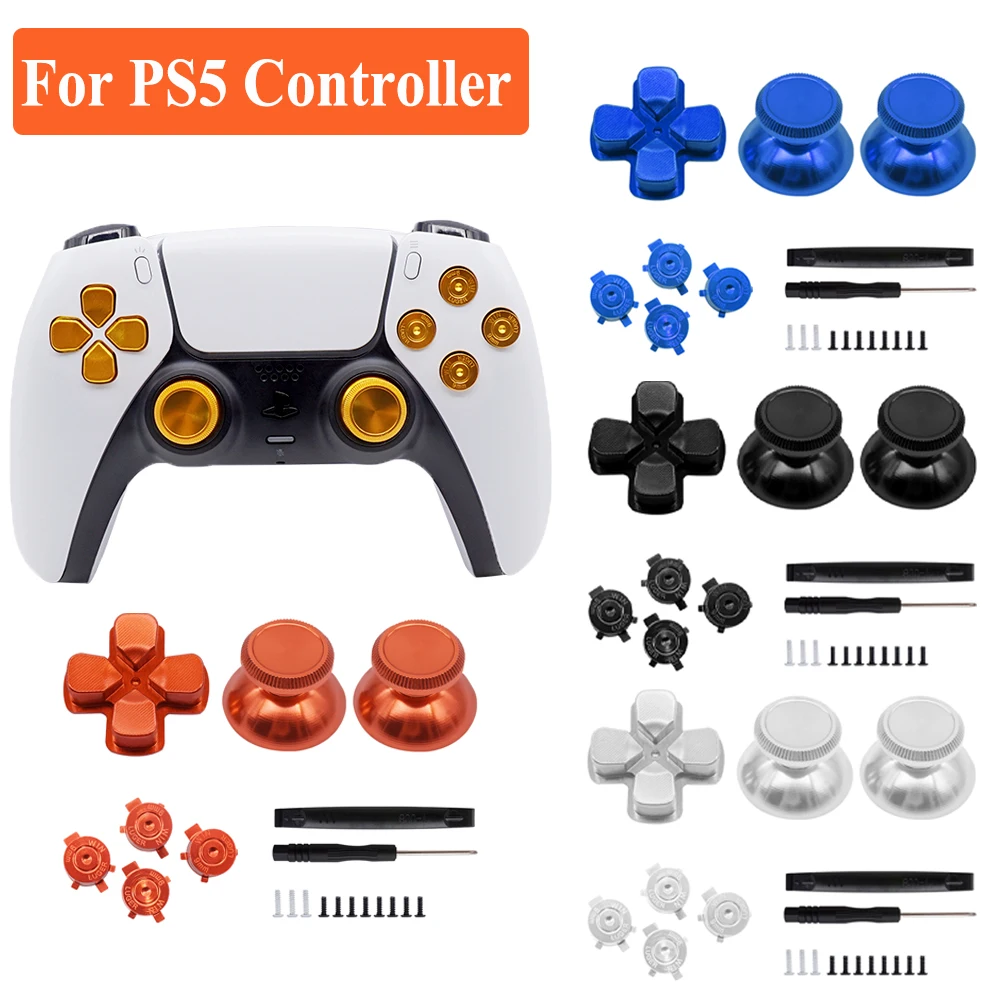 Metal ABXY Buttons For PS5 Controller Button Replacement Thumbsticks For  PS5 Gamepad Analog Stick Grip Joystick Accessories - AliExpress