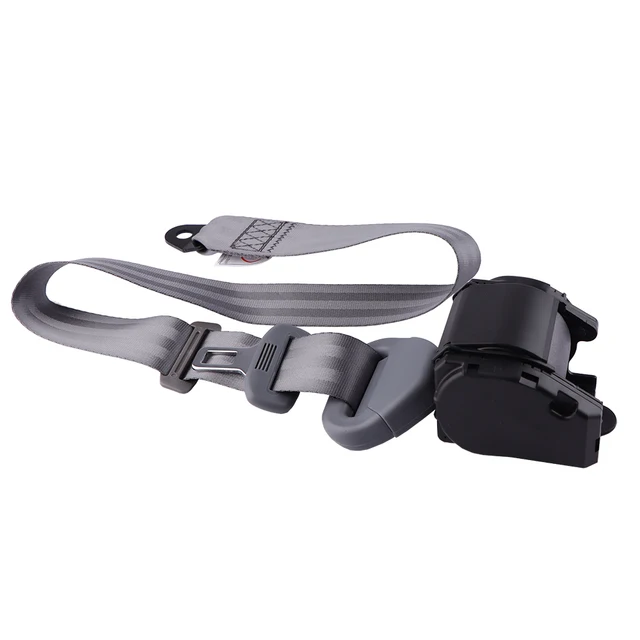 1 PCS Grey Threepoint Cable Retractable Car Auto Seat Belts Lap Belt
