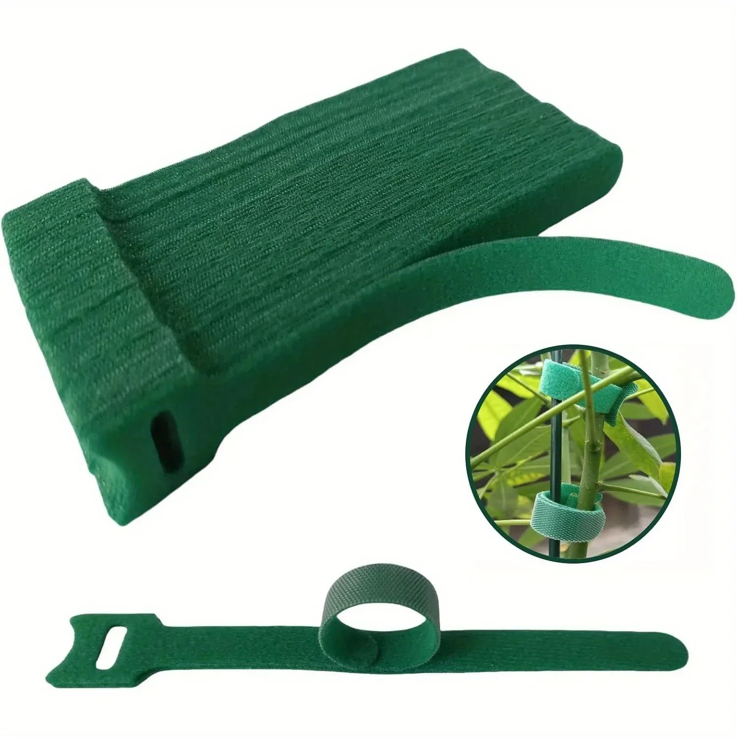 100 Reusable 6-inch Anti-slip Nylon Plant Ties with Velcro Buckles for Climbing Plants