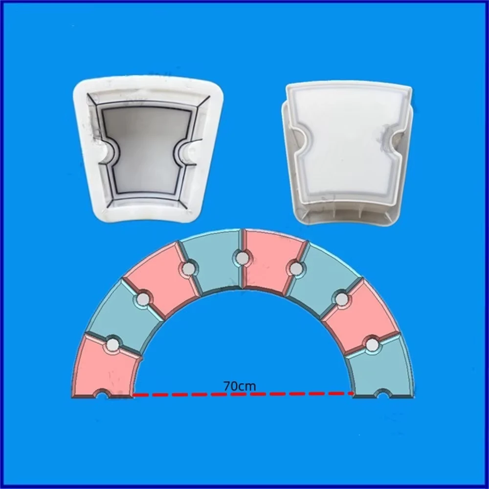 Concrete Circular Manhole Wall Block Mold, Tree Fence Inspection Well, Cement Plastic Mold, 70cm, 100cm, 120cm