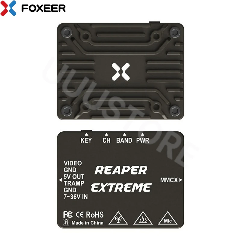 

FOXEER 5.8G Reaper Extreme 1.8W 72CH FPV VTX 25mW/200mW/500mW/1W/1.8W Adjustable 20X20mm for RC Long Range Drone