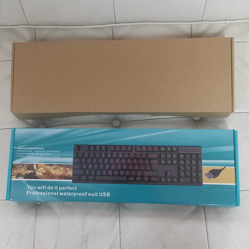 لوحة مفاتيح رقيقة متوهجة إضاءة خلفية كمبيوتر ألعاب...