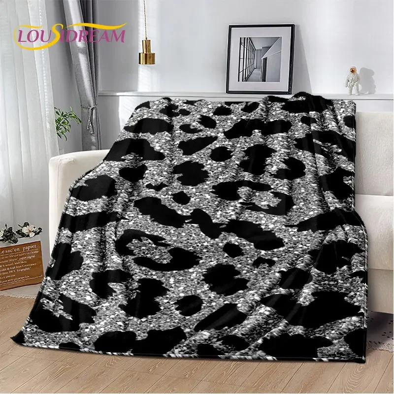 3D Wild Leopard Print Blanket Series Soft Plush Flannel Blanket for Living Room Bedroom Bed Sofa Picnic Kids Covering When Sleep 5