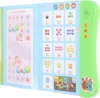 French and English Learning Sound Book Cartoon Pattern Interactive Sound Book Home Birthday Gift Green 5