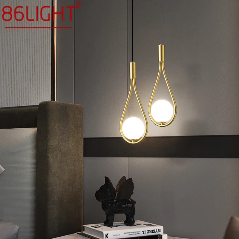 

86 LIGHT Contemporary Brass Pendant Lamp LED Gold Copper Chandelier Simple Creative Decorative for Home Living Bedroom