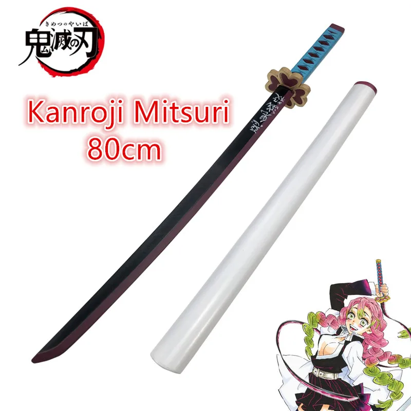 Anime Originale Kimetsu No Yaiba Katana Arma Cosplay Demon Slayer Spada Kanroji Mitsuri Kyoujurou Tanjirou Spade 80Cm
