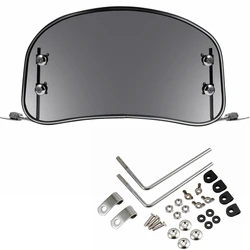 Universal Motorcycle and Scooter Windshield Deflector Screen (Smoke)