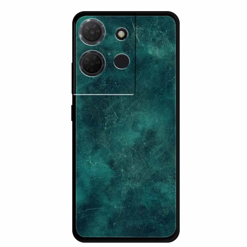 Stylish Black Marble Silicone Phone Cover - Fashionable and Protective TPU Shell