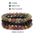 3pcs/set 8mm Natural Stone Beads Bracelet Set Pink Zebra Rhodonite ...