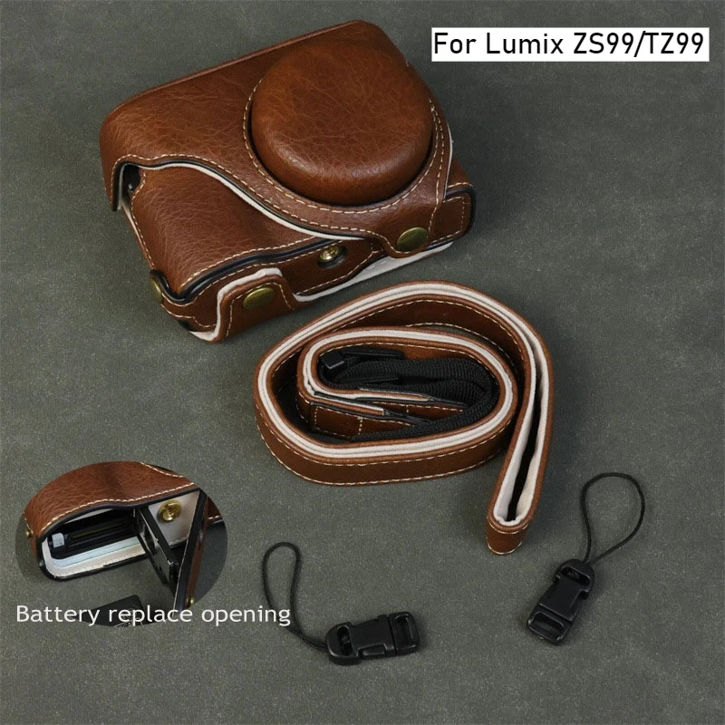 Camera Bag For Panasonic ZS99 Lumix TZ99 PU Leather Protective