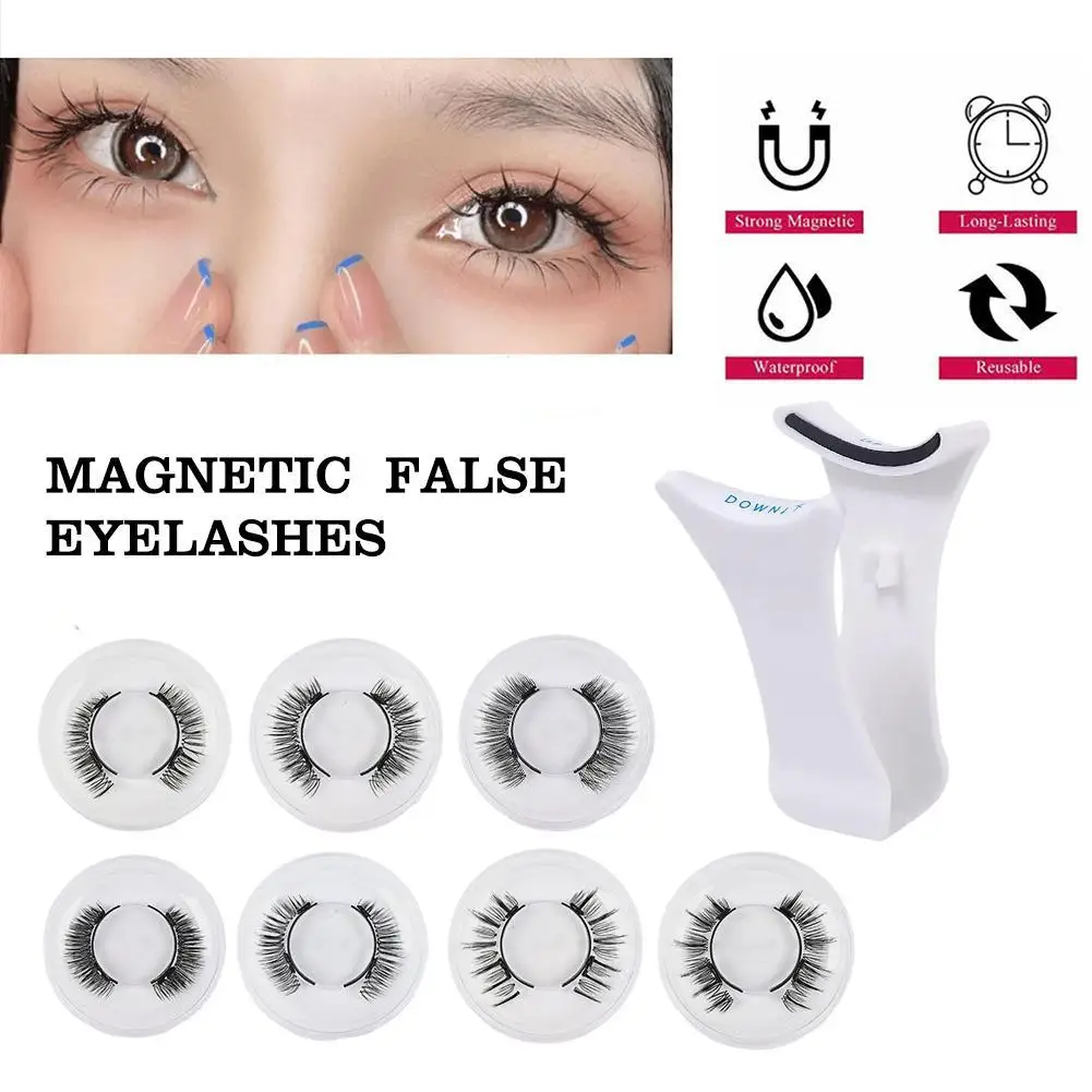 Magnets Tweezer With 3D Magnetic Natural Mink False Eyelash Professional Eyelash Extension Makeup Curler Clip Clamp Makeup Tool