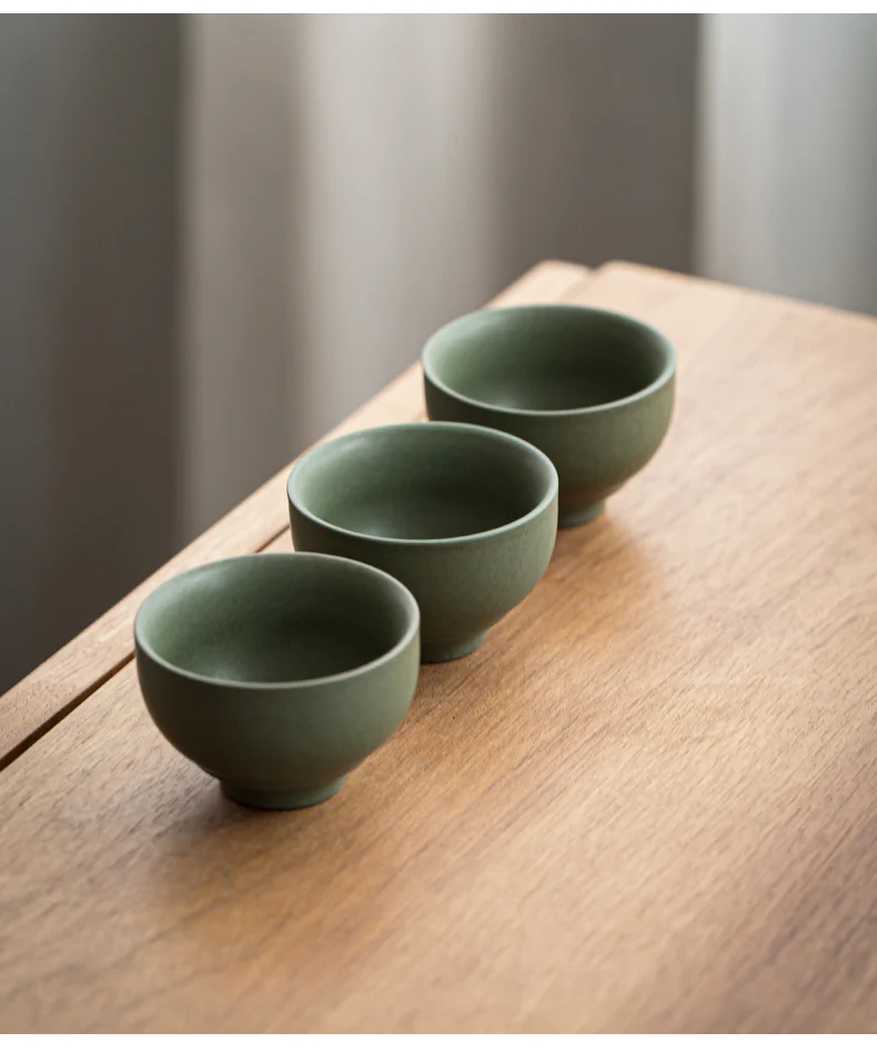 Description Picture 6 of item1 Pcs Japanese Ceramic Teacup Handmade Pottery Tea Bowl Travel Meditation Cup Exquisite Master Cup Household Tea Set 70ml