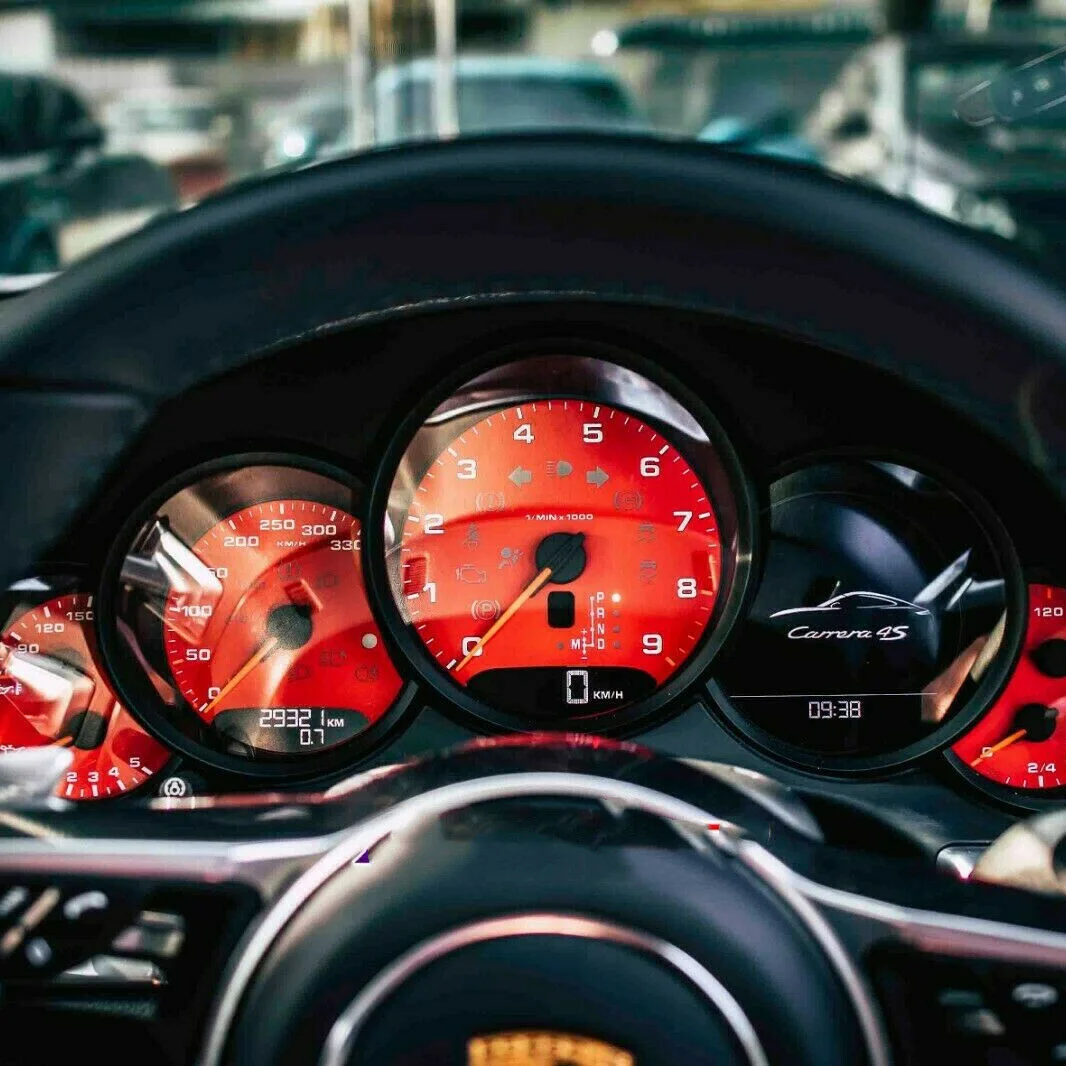 Gauge Face Dial Facelift Per Porsche 971 Cayenne Macan 718 Paramera 911 Carrera 991 Dash Cluster Overlay