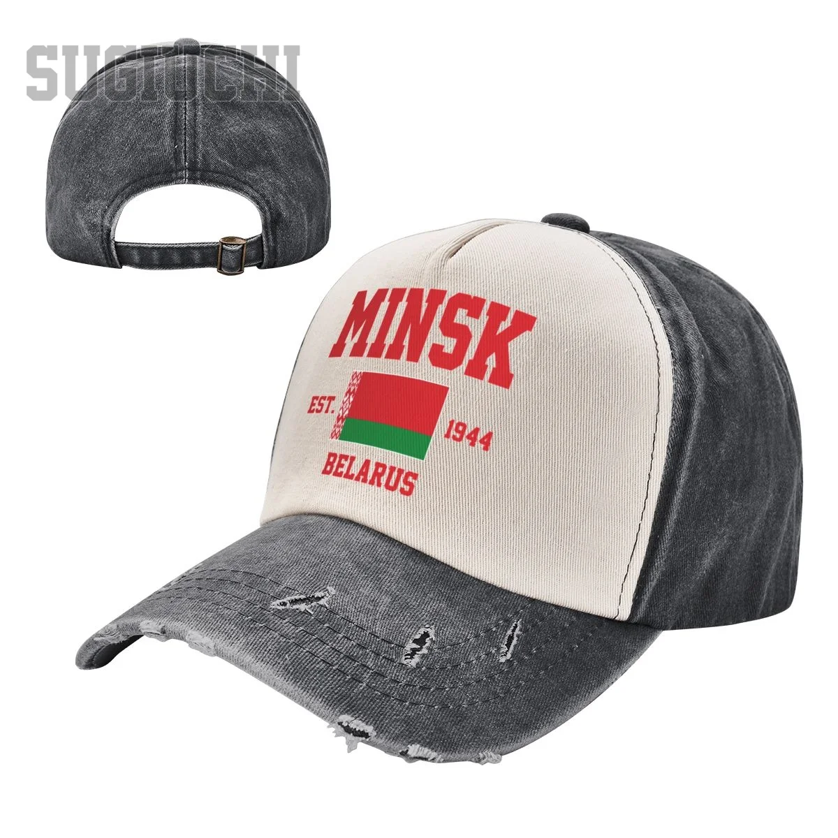 

Unisex Baseball Cap Belarus EST.1944 Minsk Capital Men Women Vintage Hats Washed Cotton Trucker Gift