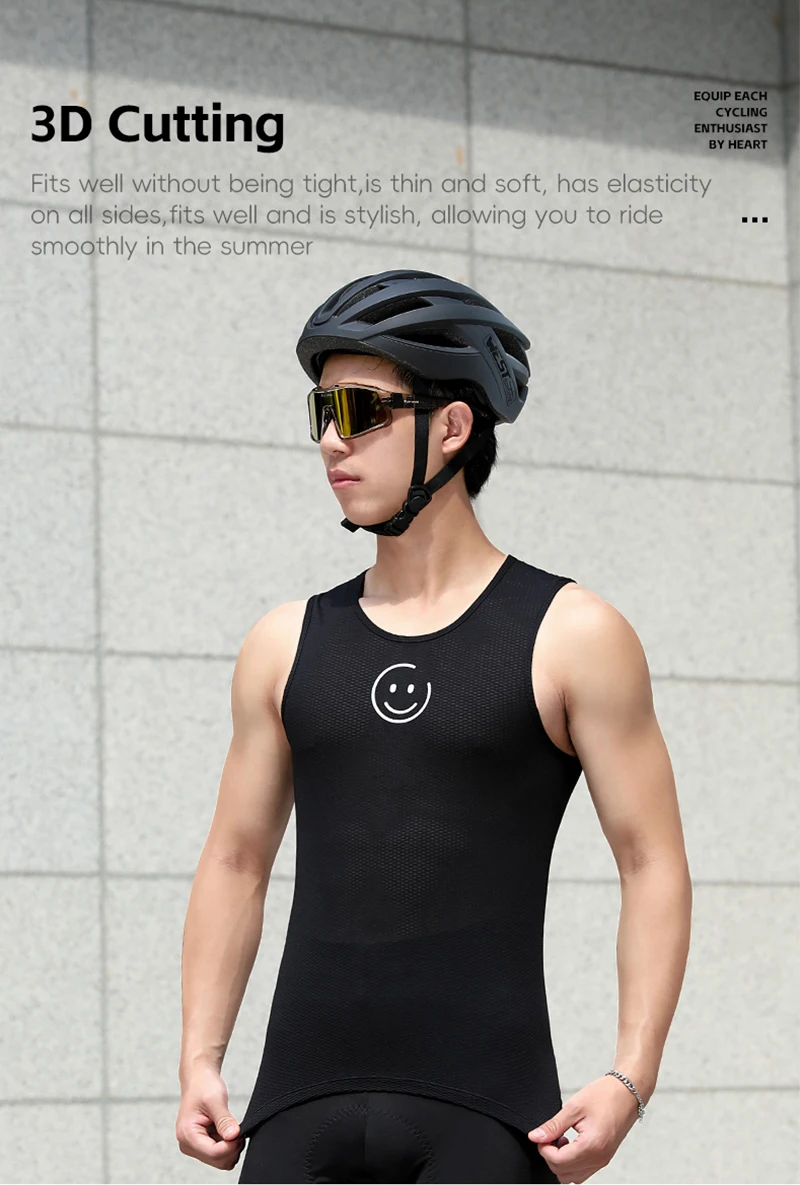 West Biking Radfahren Basis schicht Männer Unterhemd schnell trocknen Fahrrad ärmelloses Trikot hochela tische MTB Rennrad T-Shirt Sport weste – Detail 11